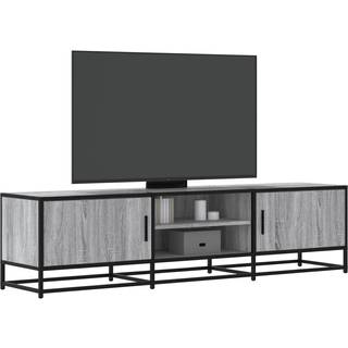 Tv-Bord 100X35X41 Cm Konstrueret Træ Og Metal - 160 cm / Grå sonoma-eg