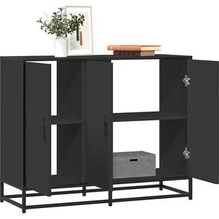 skænk 94x35x76 cm konstrueret træ sort