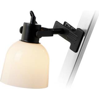 Glow Klemme Lampe - Ø12 - Opal/Sort - Halo Design