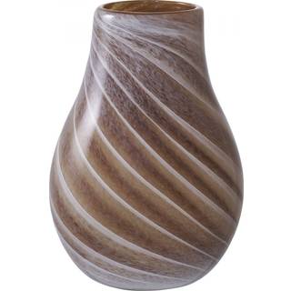 Vase, i brunt glas Ø16 cm