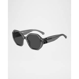 Kate Spade KS Flynnie/G/S Asian Fit 1EI/IR 54 Solbriller Kvinder Black - Pattern Black Grey - 54mm