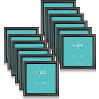 Lavie Home 5x5 Billedrammer (12 Pack Black) Enkel designet fotoramme med high definition glas til v?gmontering og bordplade -display -s?t med 12