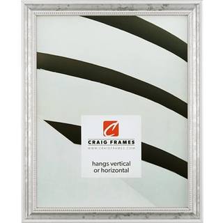 Craig Frames 314Wh udsmykket hvid og sølvbillede ramme 22 x 28 tommer