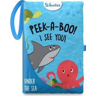 Skillmatics Peek-A-Boo Underwater Animal Book-Soft Cloth Book til Baby Crinkle Pages til sensorisk legemodler Leget?j Gaver i alderen 6 m?neder o