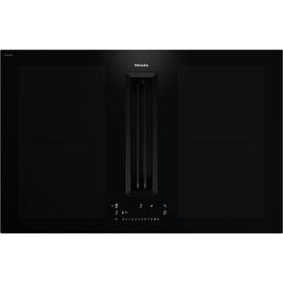Miele Kogeplade med integreret emhætte KMDA 7676 FL-U BlackPerfection - På lager i butik