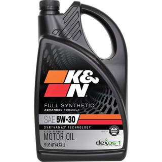 K&N motorolie: 5W-30 syntetisk motorolie: Premium beskyttelse Hj kilometertal 5 Quarts