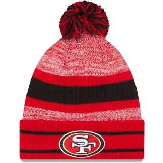 Ny æra unisex-voksne NFL Official Sport Klassisk mansjett Strik Pom Beanie Hat (San Francisco 49ers)