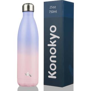 Konokyo isolerede vandflasker 25 oz dobbeltv?gge rustfrit st?l vakuum metalkolbe til sportsrejser Pastel solnedgang