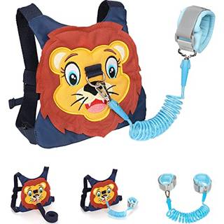 Sm?b?rn snor + anti mistet h?ndled link b?rneb?rns sikkerhedssele b?rn g?ende armb?ndsassistent stroppemiddel til drenge lyser?d julegave (purpur