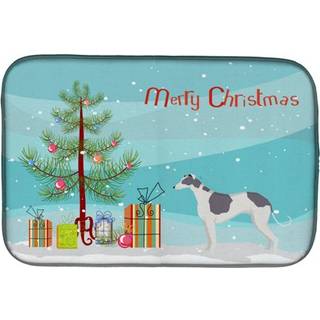 """" Caroline's Treasures CK3543DDM Greyhound Christmas Tree Dish-Drying-Mats 14 X 21 Multicolor """"