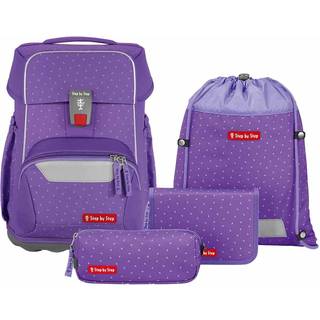 Schulrucksack Set 4tlg. Purple Konfetti Lila