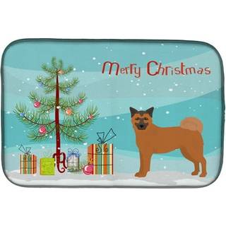 """" Caroline's Treasures CK3819DDM Chow Shepherd Christmas Tree Dish-Drying-Mats 14 X 21 Multicolor """"