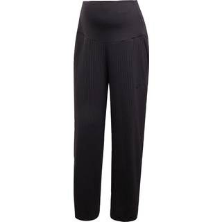 Rib High-Waist 7/8 ventetøj bukser - Black - XL