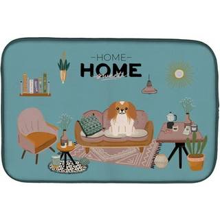 """" Caroline's Treasures CK7948DDM Red White Pekingese Sweet Home Dish-Drying-Mats 14 X 21 Multicolor """"