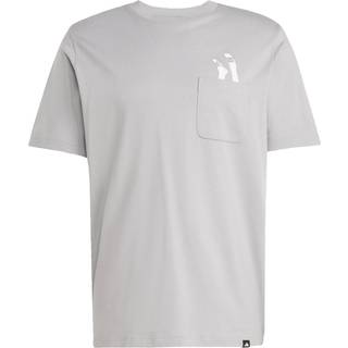 Lounge Slides Graphic Pocket T-shirt - Charcoal Solid Grey - M