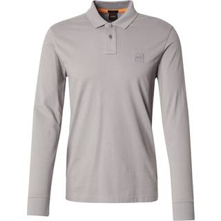 BOSS Orange Herren Polo-Shirt grau Slim Fit