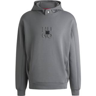 Hættetrøje af interlockbomuld med stablede logoer