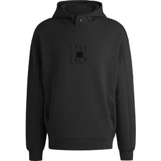 Hættetrøje af interlockbomuld med stablede logoer