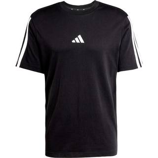 Essentials 3-Stripes Single Jersey T-shirt - Black / White - 2XL