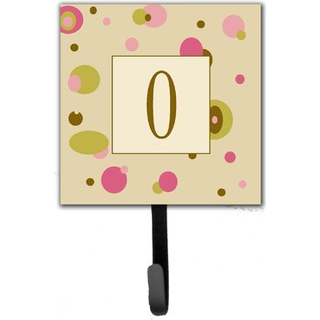 """" Caroline's Treasures CJ1004-OSH4-brev o Indledende monogram-tan prikker snorhaver eller nøglekrog lille flerfarvet """"