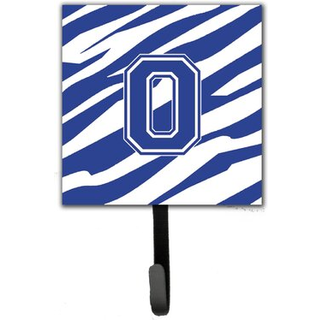 """" Caroline's Treasures CJ1034-OSH4-brev o Indledende Tiger Stripe Blue and White Leash Holder eller Key Hook Small Multicolor """"