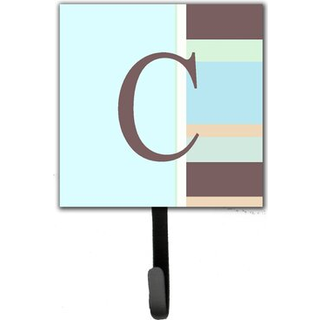 """" Caroline's Treasures CJ1003-CSH4 Letter C Initial Monogram-Blue Stripes Leash Holder eller Key Hook Small Multicolor """"