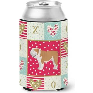 """" Caroline's Treasures CK5830CC English Bulldog #1 Love Can eller Bottle Hugger Cold-Beverage-Koozies Multicolor """"