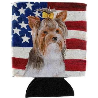 """" Caroline's Treasures Yorkshire Terrier #2 Patriotic Decorative Can Hugger Multicolor """"