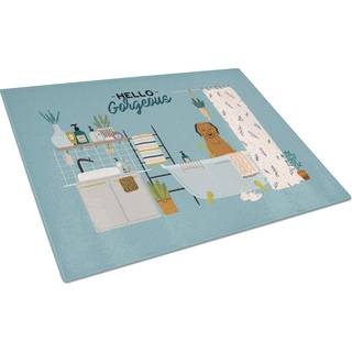 Caroline's Treasures CK7504LCB Brown Briard i badekar Glasskærebord Stort dekorativt tempereret glasskæreskæring og serveringsplade Stor i stor s