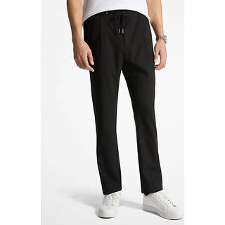 MK Woven Drawstring Trousers - Black - Michael Kors - 40x32