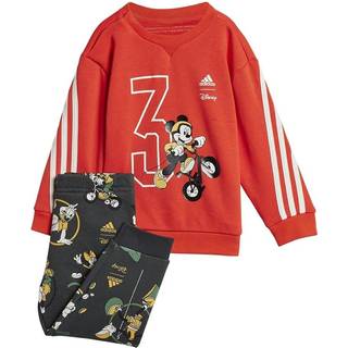 Disney Mickey Mouse joggingsæt - Bright Red / Off White / Semi Spark - 80