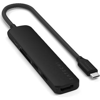 Satechi 6-i-1 USB-C Slim Multiport Adapter - Sort