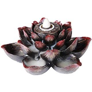 Pacific Presentware Meditation Använd lyckosam lotusform Back Flow Cone rökelsebrännare Holder Infuser