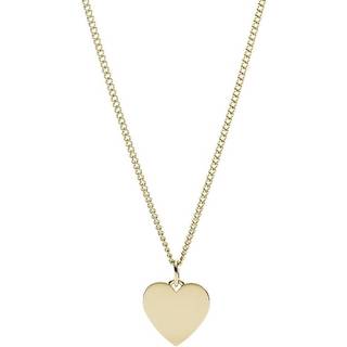 Fossil Drew Heart Gold-Tone Stainless Steel Women’s Necklace JF03080710