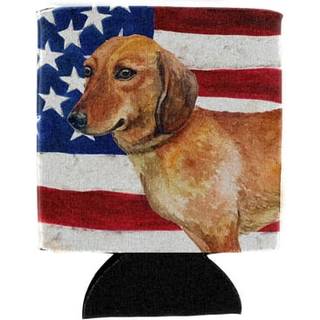 """" Carolines skatte Dachshund Patriotic Decorative Can Hugger Multicolor """"