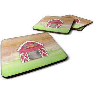 """" Caroline's Treasures Barn Watercolor Decorative Coasters 3.5 Multicolor """"