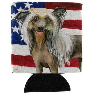 """" Caroline's Treasures Chinese Crested Patriotic Decorative Can Hugger Multicolor """"