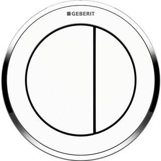 Geberit Omega 10 remote trykknap - 2-skyl - Krom/hvid - Til mur