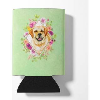 """" Caroline's Treasures CK4309CC Golden Retriever Green Flowers kan eller flaske Hugger Kold-bjælke-koozies 12 oz flerfarvet """"