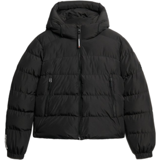 Superdrytil kvinder. W5011721A Puffer sportsjakke sort (XL), Casual, Genanvendt polister, Bæredygtig