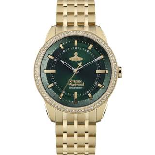 Vivienne Westwood East End Quartz Green Dial Gold PVD Stainless Steel Bracelet Ladies Watch VV262GRGD