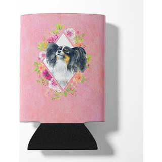 """" Caroline's Treasures CK4165cc Papillon Pink Flowers kan eller flaske Hugger Kold-bjælke-Koozies 12 oz flerfarvet """"