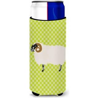 """"Caroline's Treasures Scottish Blackface Sheep Green Dekorative Can Hugger Slim Multicolor""""