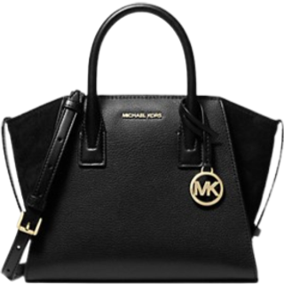 MK Avril Small Pebbled Leather Satchel - Black - Michael Kors - ONE SIZE