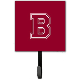 """" Caroline's Treasures CJ1032-BSH4 Letter B Initial Monogram-Maroon og White Leash Holder eller Key Hook Small Multicolor """"