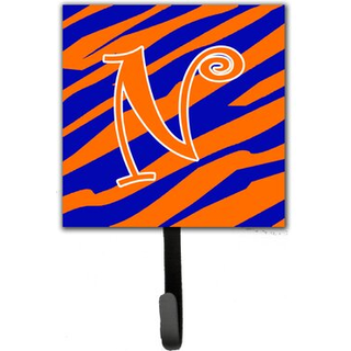 """" Caroline's Treasures CJ1036-NSH4-brev n indledende Tiger Stripe Blue and Orange Leash Holder eller Key Hook Small Multicolor """"