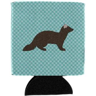 """" Caroline's Treasures Sable Marten Blue Check Decorative Can Hugger Multicolor """"