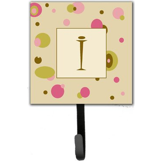 """" Caroline's Treasures CJ1004-ISH4-brev I indledende monogram-tan prikker snorhaver eller nøgle hook lille flerfarvet """"