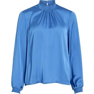 Høj Hals Langærmet Bluse