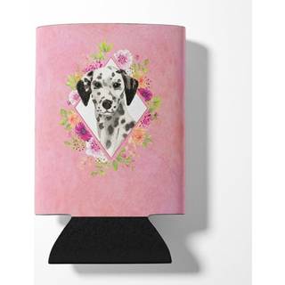 """" Caroline's Treasures CK4242CC Dalmatian Pink Flowers kan eller flaske Hugger Kold-bjælke-Koozies 12 oz multicolor """"